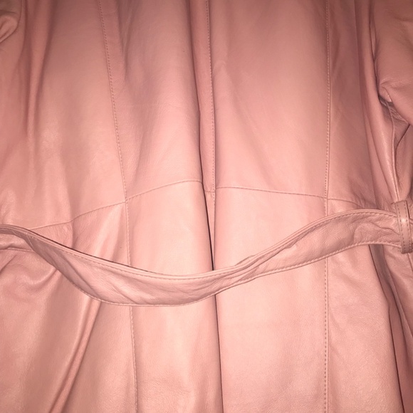Vintage 90s Women’s Oscar Piel Pink Genuine 100% Leather Jacket Coat Size 2XL - Picture 8 of 15
